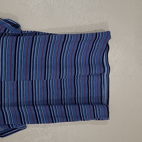 Striped multicolored Blouse Ava James size L zip up - Picture 5 of 7